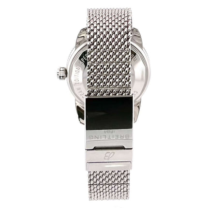 Rückansicht der Breitling Superocean Heritage II B20 Automatic 42 AB2010121L1A1 mit Edelstahlarmband und Faltschließe