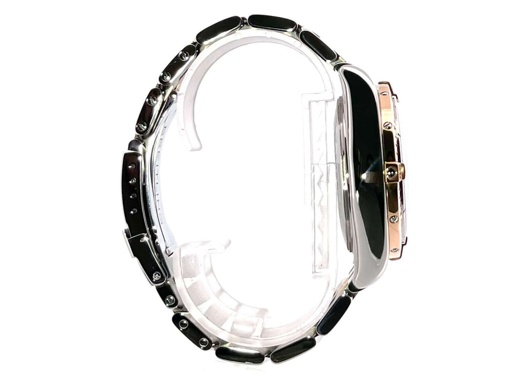 Seitenansicht der Breitling Chronomat Evolution Chronograph C1335612-C710 mit Edelstahl und Roségold Armband und Gehäuse