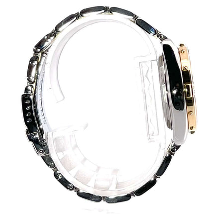 Breitling Windrider B-class Lady D71365 Seitenansicht, Edelstahl und Gelbgold Armband, Faltschließe, 31 mm Gehäuse, luxuriöse Damenuhr