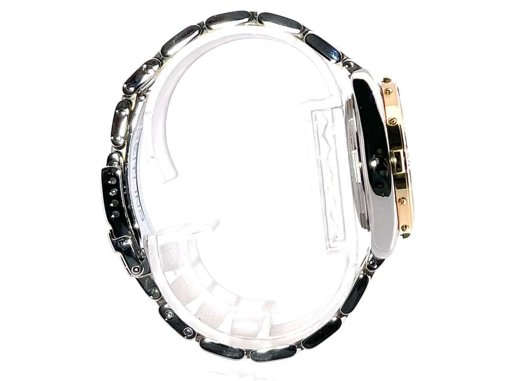 Breitling Windrider B-class Lady D71365 Seitenansicht, Edelstahl und Gelbgold Armband, Faltschließe, 31 mm Gehäuse, luxuriöse Damenuhr