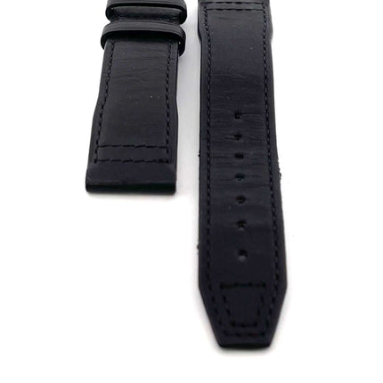 Schwarzes Lederarmband für IWC Pilot's Watch Fliegeruhr Mark XX mit Dornschließe und EasX-CHANGE-System.