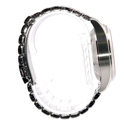 IWC Fliegeruhr Chronograph Automatic IW3706, Edelstahlband Seitenansicht, poliert und satiniert, schwarzes Zifferblatt, Automatikwerk