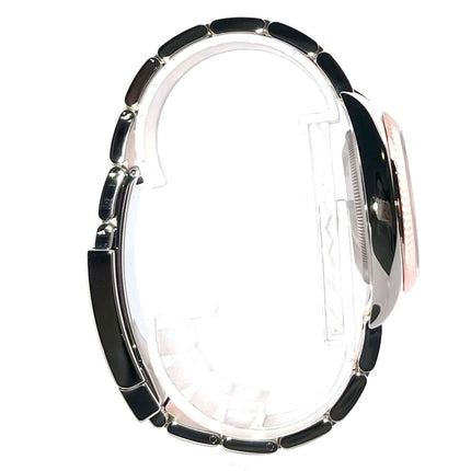 Rolex Datejust 36 seitliche Ansicht, poliertes und satiniertes Oyster Armband aus Edelstahl und Everose-Gold, Modell 126231