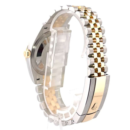 Rückseite des Rolex Datejust 36 126233 mit Edelstahl-Gelbgold Jubilé-Band und Faltschließe