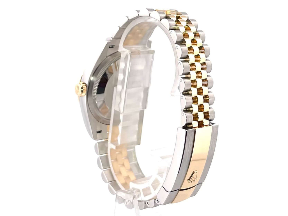 Rückseite des Rolex Datejust 36 126233 mit Edelstahl-Gelbgold Jubilé-Band und Faltschließe