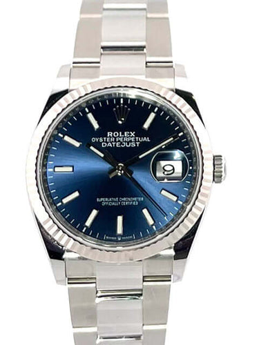 Rolex Datejust 36 Oystersteel White Gold 126234 Blue – Uhren2000