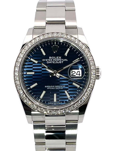 Rolex Datejust 36 Oystersteel / Weißgold Diamant Ref