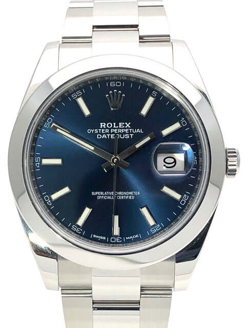 Rolex Datejust 41 126300 Blue Index Oyster bracelet – Uhren2000
