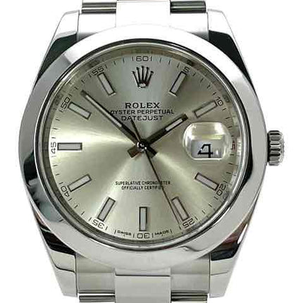 Rolex Datejust 41 126300 Silver Index Oyster bracelet – Uhren2000