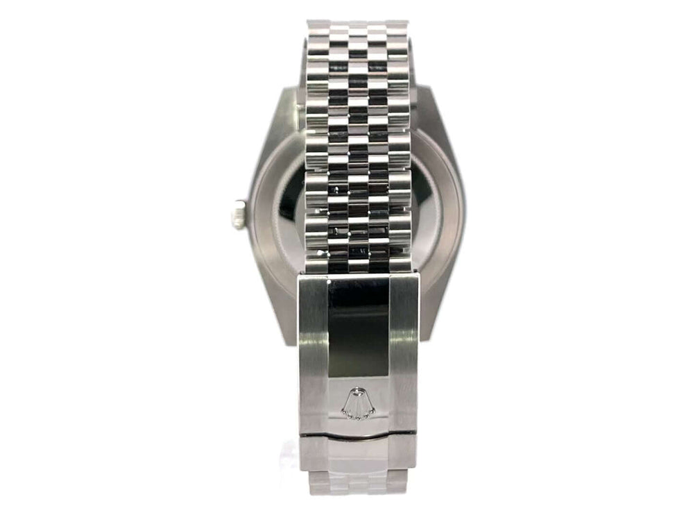 Rolex Datejust 41 Edelstahl 126300 Rückansicht mit Jubile-Band und Faltschließe