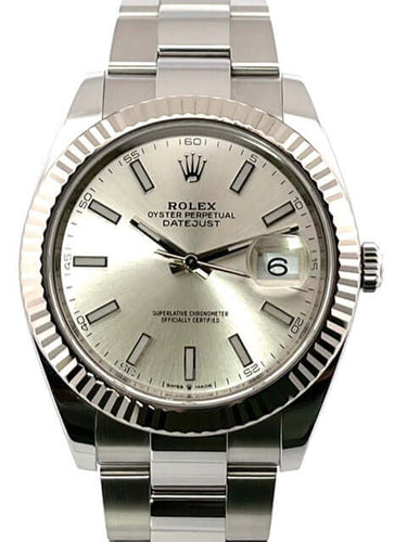 Rolex Datejust 41 Ref. 126334 Edelstahl / Weißgold Silber Oyster 