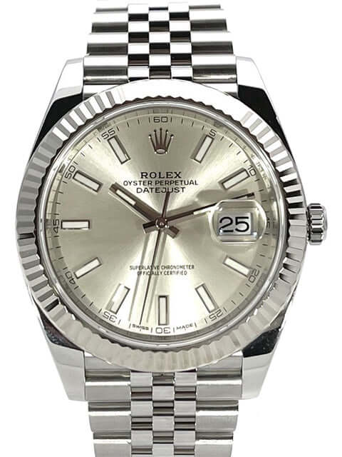 Rolex Datejust 41 126334 Stainless Steel White Gold Silver