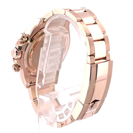 Rolex Cosmograph Daytona 126505 Everose-Gold Rückansicht Gehäuse und Armband aus 18 kt Everose-Gold, poliert und satiniert.