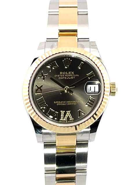 Rolex Datejust 31 Oystersteel Gelbgold 278273 Dark Grey