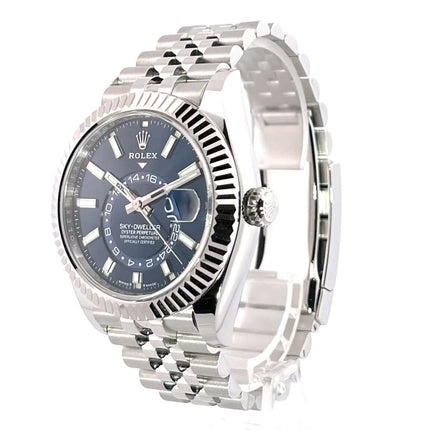 Rolex Sky-Dweller 336934 Edelstahl Weißgold Blaues Zifferblatt Jubile-Band