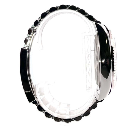 Seitenansicht Rolex Sky-Dweller 336934 Blau Jubile-Band mit Edelstahlgehäuse und Weißgold-Lünette