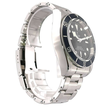 Tudor Heritage Black Bay 79230B-0008 Edelstahlgehäuse, blaue Lünette, schwarzes Zifferblatt, Edelstahlband, Manufakturkaliber Tudor MT5602