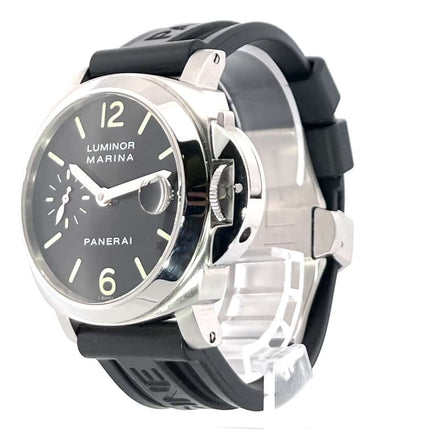Panerai Luminor Marina PAM00048 Automatikuhr mit Edelstahlsgehäuse und schwarzem Kautschukband