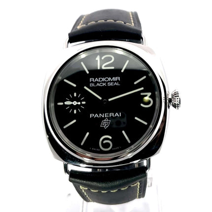 Panerai Radiomir Black Seal 3 Days Acciaio PAM00754 Uhr, Edelstahlgehäuse, schwarzes Lederarmband, schwarzes Zifferblatt, 2022 Modell