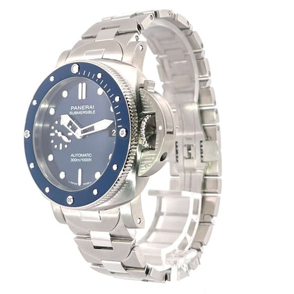 Panerai Luminor Submersible Blu Notte PAM02068 mit blauem Zifferblatt, Edelstahlgehäuse und Armband