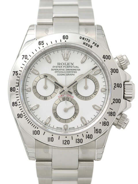 Rolex Daytona Edelstahl 116520 weiß – Uhren2000