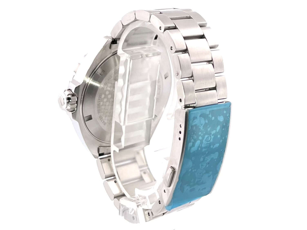 Rückansicht der TAG Heuer Formula 1 WAZ1112.BA0875, Edelstahlarmband mit Faltschließe und Schutzfolie.