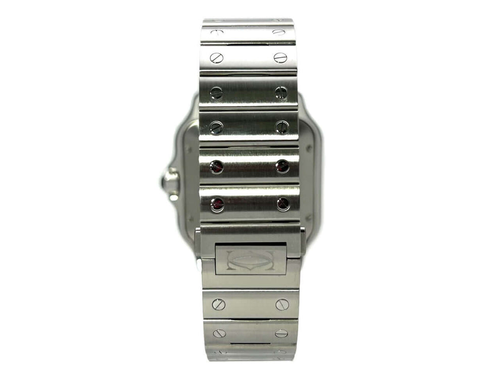 Cartier Santos de Cartier großes Modell WSSA0037 Edelstahlarmband Rückansicht