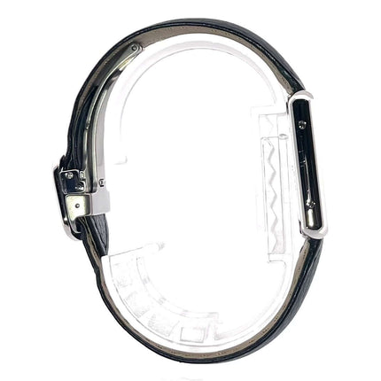 Cartier Tank Solo WSTA0030 Schwarz Lederarmband mit Dornschließe, Seitenansicht