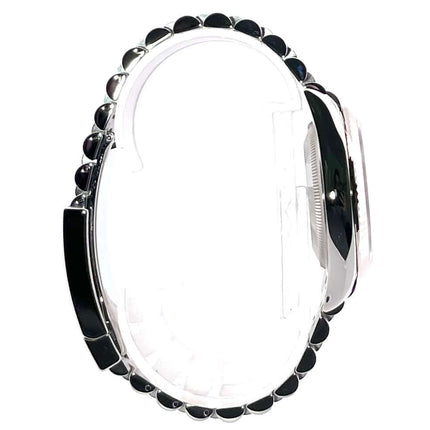 Seitenansicht der Rolex Datejust 36 Oystersteel Weißgold 126234 mit Jubile-Band