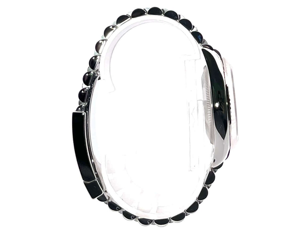 Seitenansicht der Rolex Datejust 36 Oystersteel Weißgold 126234 mit Jubile-Band