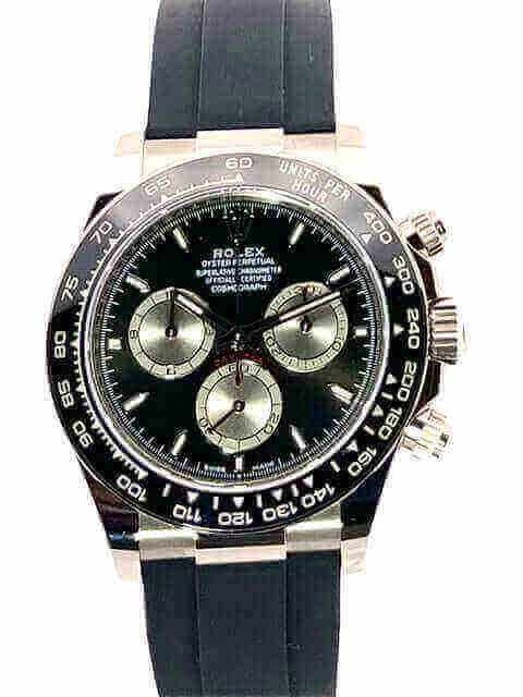 Silikon Rundanstoß Uhrenarmband Modell RLX-S Schwarz 21/18 Mm, Komp.Rolex