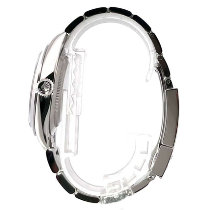 Rolex Explorer 40 Edelstahl 224270 Seitenansicht, Gehäuse aus poliertem und satiniertem Edelstahl, Oyster Edelstahlarmband