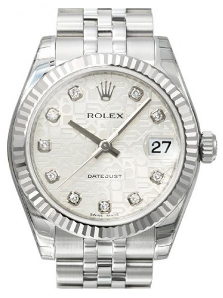 Rolex Oyster Datejust 31 mm Ref. 178274 Jubile-Band Silber Jubile DIA
