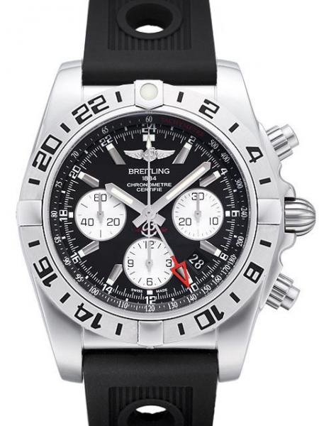 Breitling Chronomat 44 GMT Ref. AB0420B9.BB56.200S.A20D.2 Zifferblatt Onyx-Schwarz Ocean Racer Kautschukband Schwarz