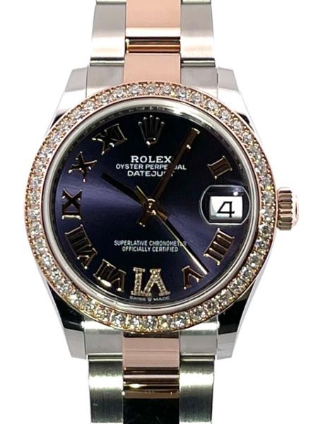 Rolex Datejust 31 Ref. 278381RBR Aubergine Römisch Diamant, M278381RBR-0019
