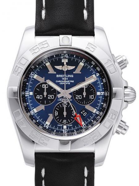 Breitling Chronomat GMT Blackeye-Blau Ref. AB041012.C835.442X.A20D.1 Lederband
