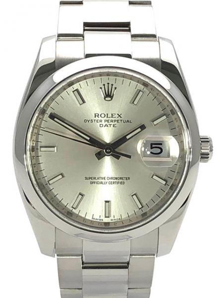 Rolex Oyster Perpetual Date 34 Ref. 115200 Silber LC100 aus 2011