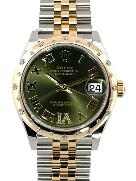 Rolex Datejust 31 Ref. 278343RBR Olive Green R Diamant Jubile-Band, M278343RBR-0016