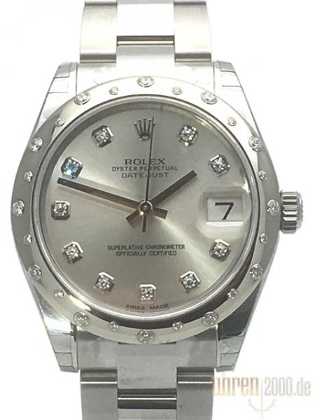 Rolex Datejust 31 Silber Diamant 178344 Oyster-Band