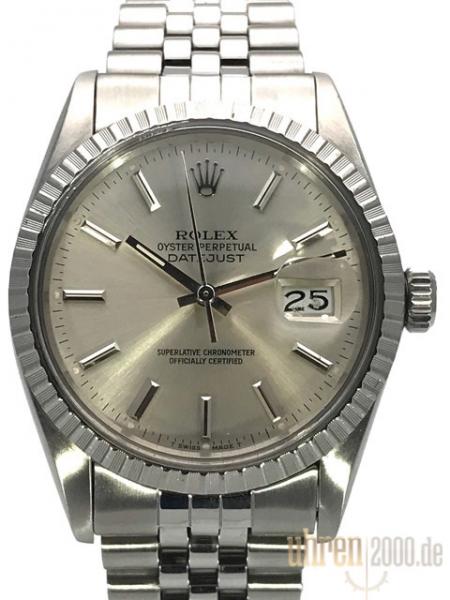 Rolex Datejust 36 16030 Silber Index Jubile-Band gebraucht aus 1985