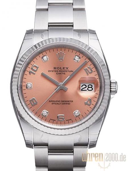 Rolex Oyster Perpetual Date 34 115234 Pink Dia
