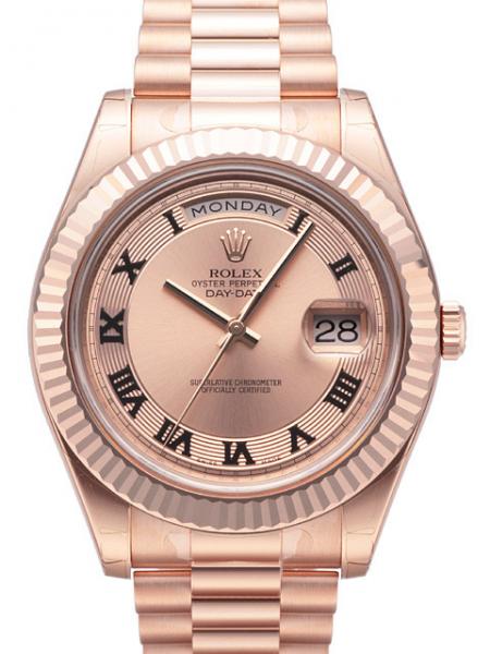 Rolex Day-Date II 18k RG Ref. 218235 Pink Römisch Everose-Gold