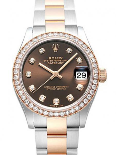 Rolex Datejust 31 Oystersteel Everose-Gold Diamant 278381RBR Choco Diamant
