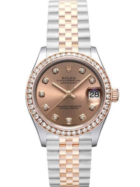 Rolex Datejust 31 Oystersteel Everose-Gold Diamant 278381RBR Pink DIA Jubile-Band