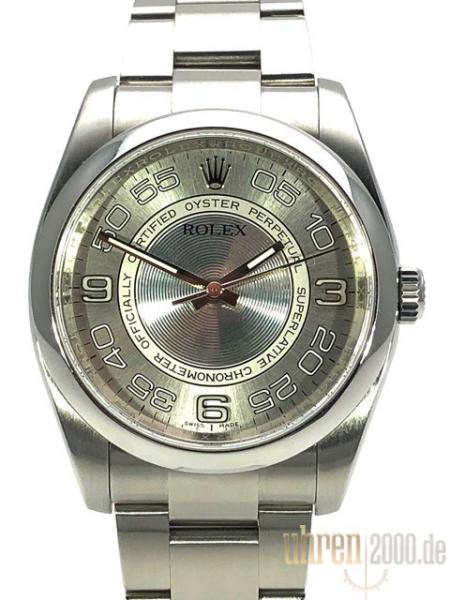 Rolex Oyster Perpetual 36 Silber Arabisch 116000 aus 2015