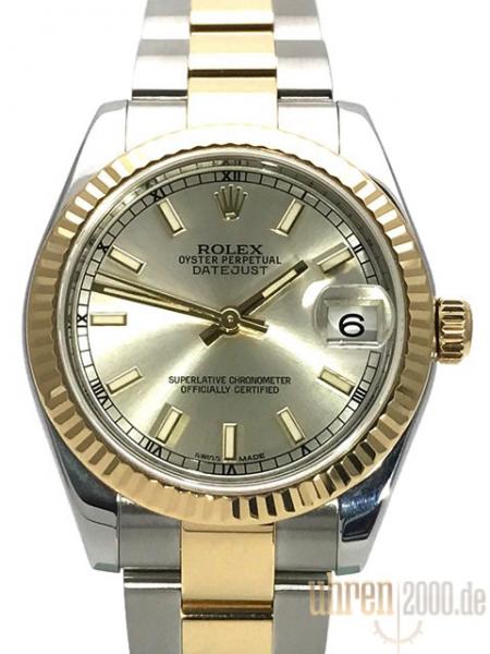 Rolex Datejust 31 Edelstahl Gelbgold 178273 Silber aus 2016 LC100