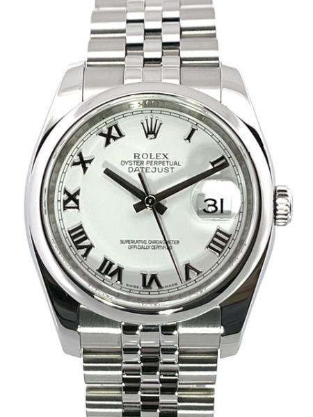 Rolex Oyster Datejust 36 116200 Weiß R Jubile-Band 2009 LC100