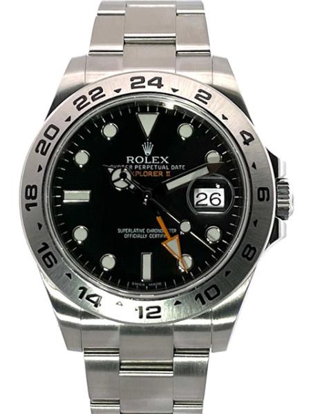 Rolex Explorer II 42 Edelstahl Ref. 216570 schwarzes Zifferblatt aus 2015