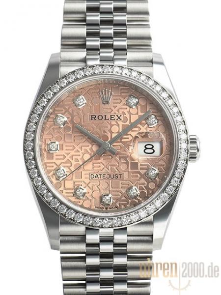 Rolex Datejust 36 Ref. 126284RBR Pink Jubile Diamantzifferblatt Jubile-Band, M126284RBR-0015