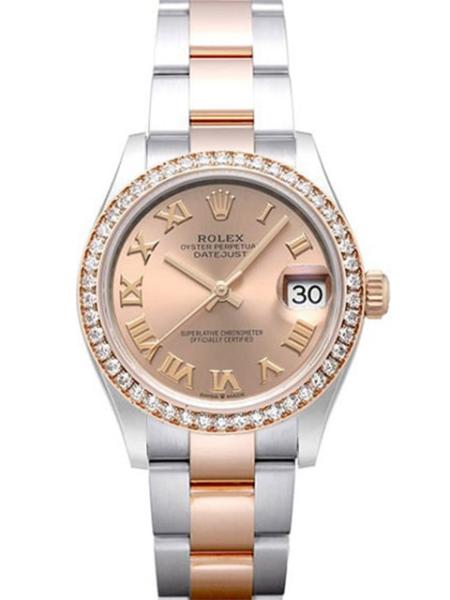 Rolex Datejust 31 Oystersteel Everose-Gold Diamant 278381RBR Pink Römisch